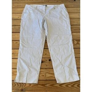 Nautica Stripe Dress Pants Size 16 Women’s White